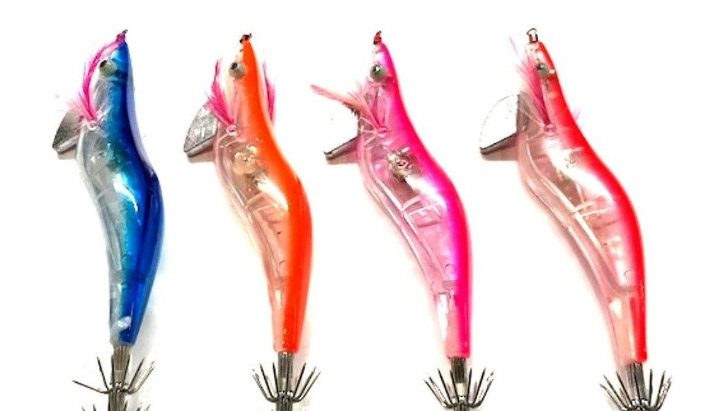 Flashing LED Squid Jig with Lumi Eyes 3.5 oz - Gone Fishing Jersey