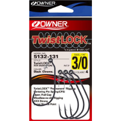 Owner Twistlock 30 Deg Eye Hooks - Gone Fishing Jersey