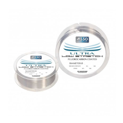 0,28€/1m ASSO UltraLow Stretch Fluorocarbon Coated  150m 0,22mm 4,79kg Clear A