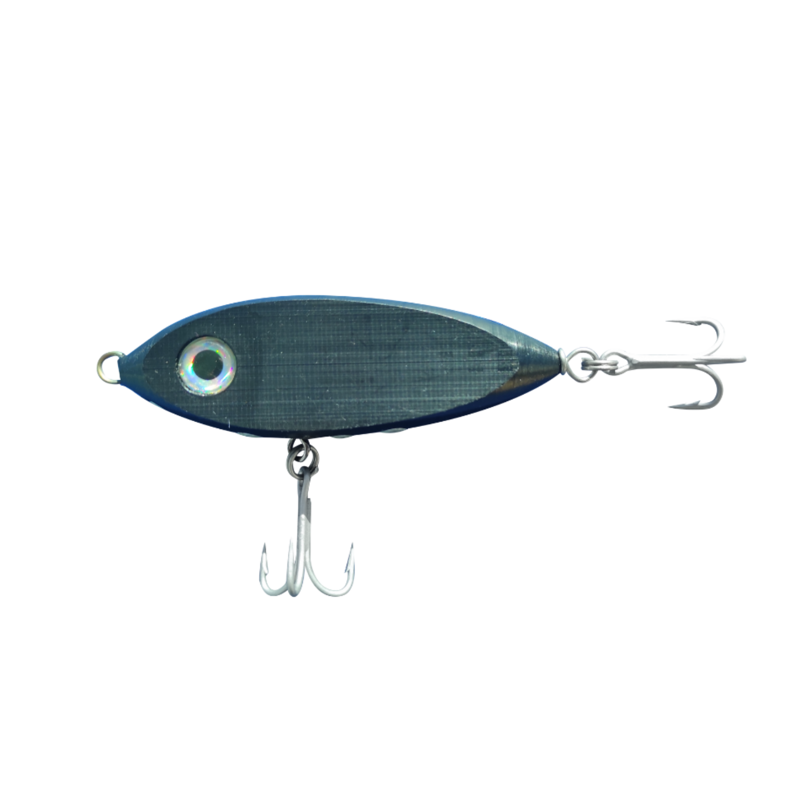 Fishing lure with two treble hooks