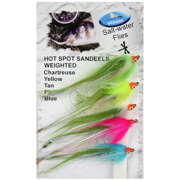 Saltwater fishing lures in various colours