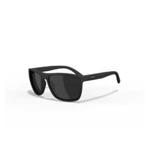 Black unisex sunglasses with dark lenses