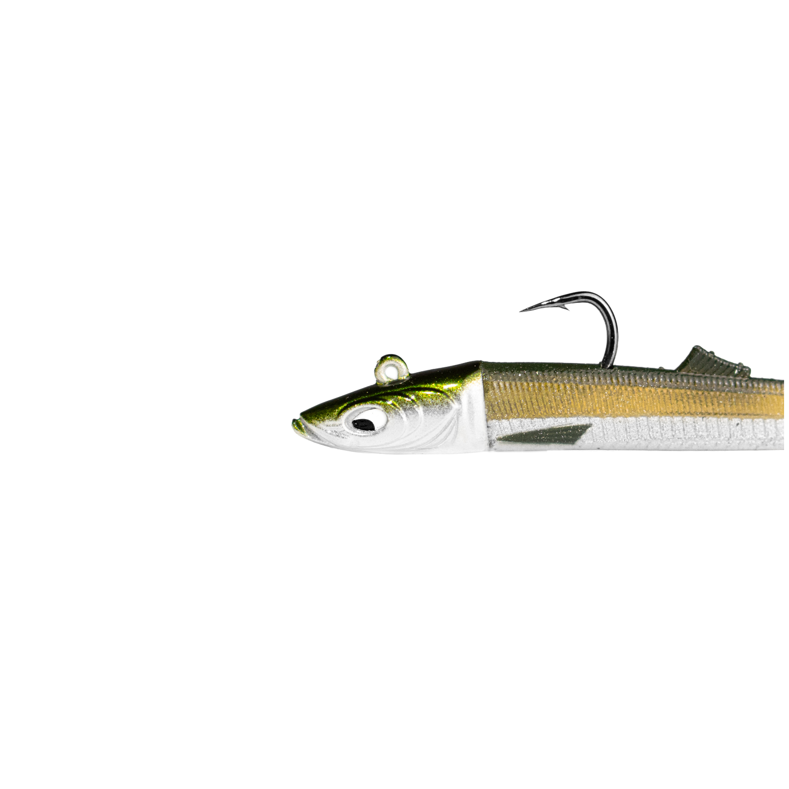 Fishing lure with sharp hook and lifelike design.