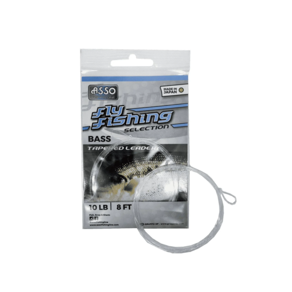 Asso fly fishing leader, bass, 10lb, 8ft