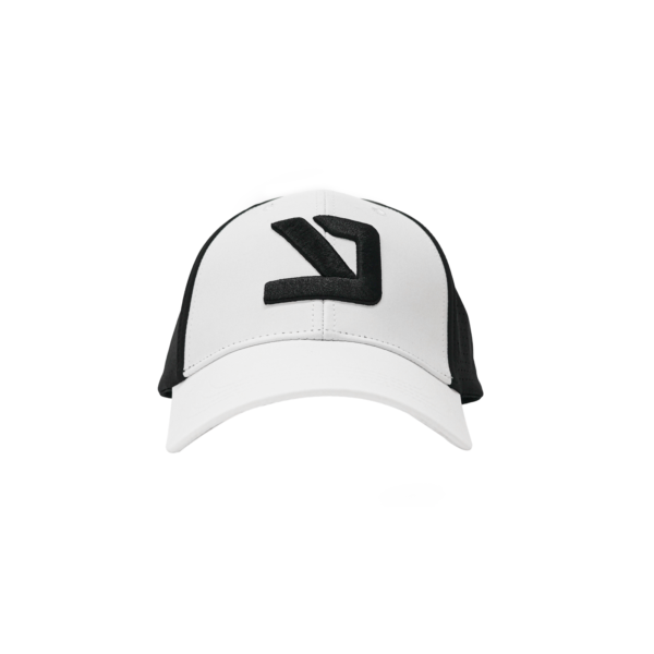 Black and white cap with logo