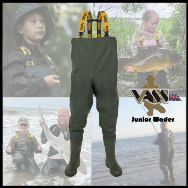 Children's waterproof fishing waders for outdoor adventures.